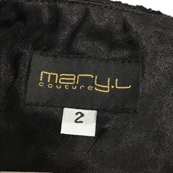 Mary L Couture Floral Silk Slip Dress Flowy Maxi Style Good Condition Size 2 - Picture 4 of 14